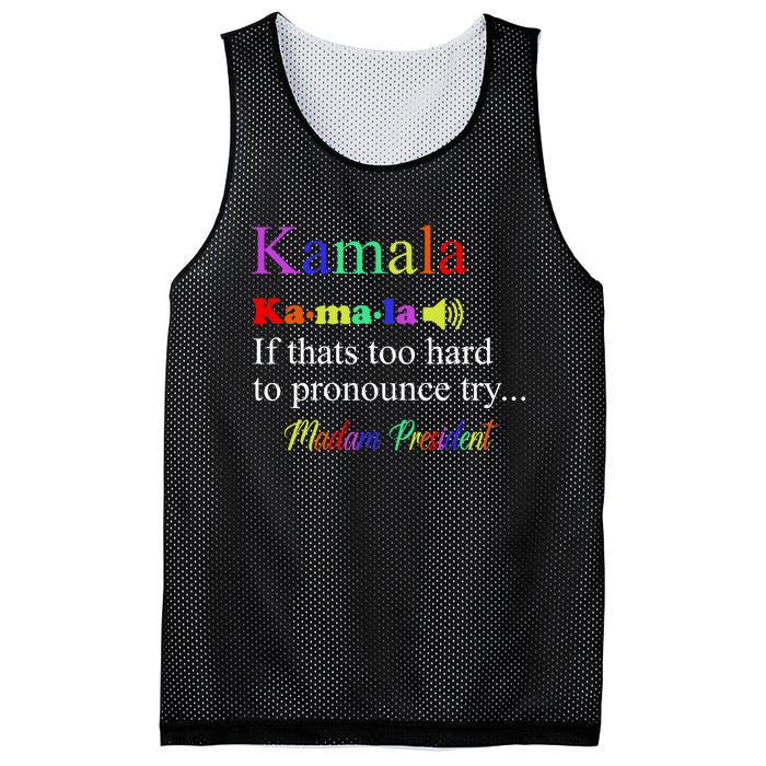 Funny Kamala Harris 2024 Madam President Harris Mesh Reversible Basketball Jersey Tank