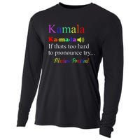 Funny Kamala Harris 2024 Madam President Harris Cooling Performance Long Sleeve Crew