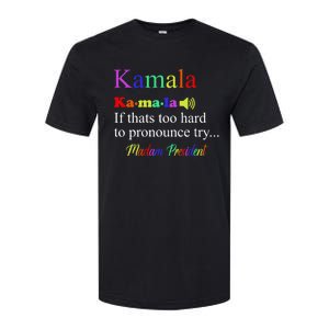 Funny Kamala Harris 2024 Madam President Harris Softstyle CVC T-Shirt