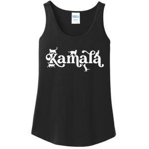 Funny Kamala Harris Cat Lettering Ladies Essential Tank