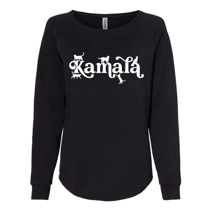 Funny Kamala Harris Cat Lettering Womens California Wash Sweatshirt