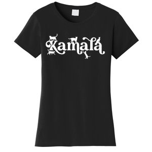 Funny Kamala Harris Cat Lettering Women's T-Shirt