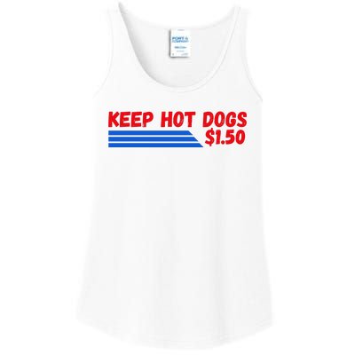 Funny Keep Hot Dogs $1.50 Dollars Ladies Essential Tank