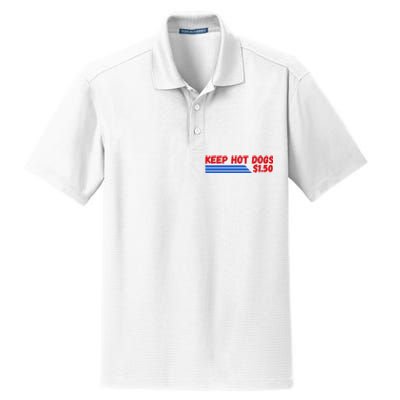 Funny Keep Hot Dogs $1.50 Dollars Dry Zone Grid Polo