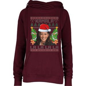 Funny Kamala Harris 2024 Christmas Comma La Xmas Womens Funnel Neck Pullover Hood