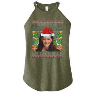 Funny Kamala Harris 2024 Christmas Comma La Xmas Women's Perfect Tri Rocker Tank