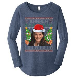 Funny Kamala Harris 2024 Christmas Comma La Xmas Women's Perfect Tri Tunic Long Sleeve Shirt