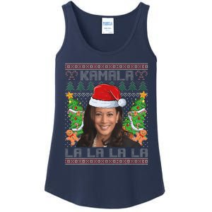 Funny Kamala Harris 2024 Christmas Comma La Xmas Ladies Essential Tank