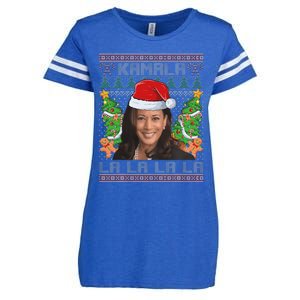 Funny Kamala Harris 2024 Christmas Comma La Xmas Enza Ladies Jersey Football T-Shirt