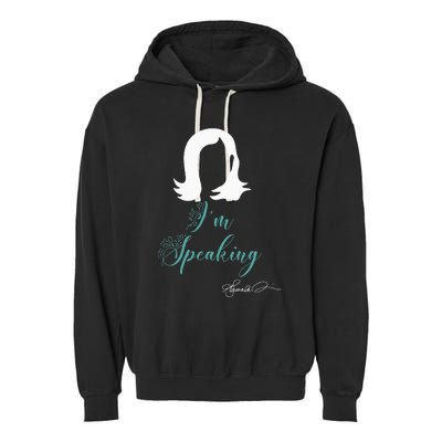 Funny Kamala Harris Signature Excuse Me I’M Speaking Garment-Dyed Fleece Hoodie