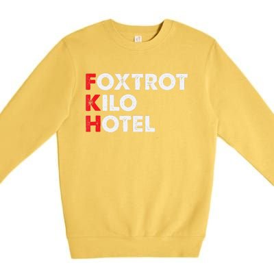 Foxtrot Kilo Hotel Fkh Funny Kamala Premium Crewneck Sweatshirt