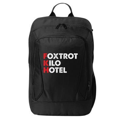 Foxtrot Kilo Hotel Fkh Funny Kamala City Backpack