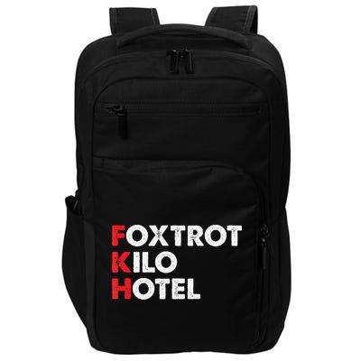 Foxtrot Kilo Hotel Fkh Funny Kamala Impact Tech Backpack