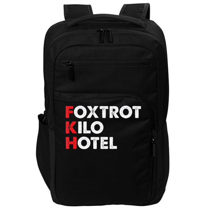 Foxtrot Kilo Hotel Fkh Funny Kamala Impact Tech Backpack