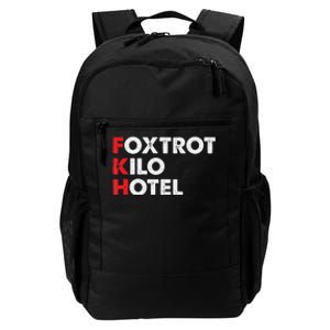 Foxtrot Kilo Hotel Fkh Funny Kamala Daily Commute Backpack