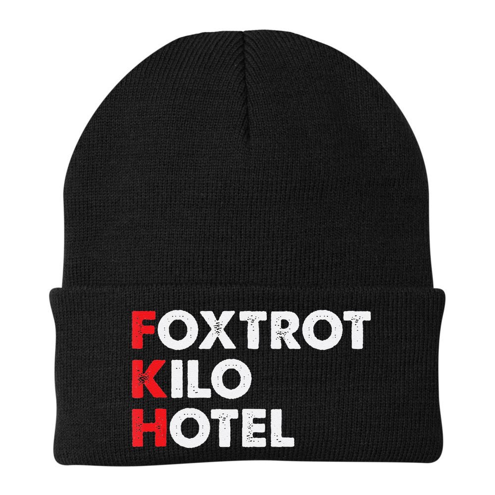 Foxtrot Kilo Hotel Fkh Funny Kamala Beanie