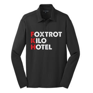 Foxtrot Kilo Hotel Fkh Funny Kamala Silk Touch Performance Long Sleeve Polo