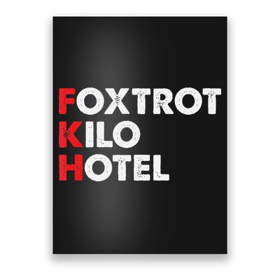 Foxtrot Kilo Hotel Fkh Funny Kamala Poster