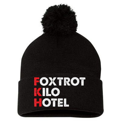 Foxtrot Kilo Hotel Fkh Funny Kamala Pom Pom 12in Knit Beanie