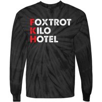 Foxtrot Kilo Hotel Fkh Funny Kamala Tie-Dye Long Sleeve Shirt