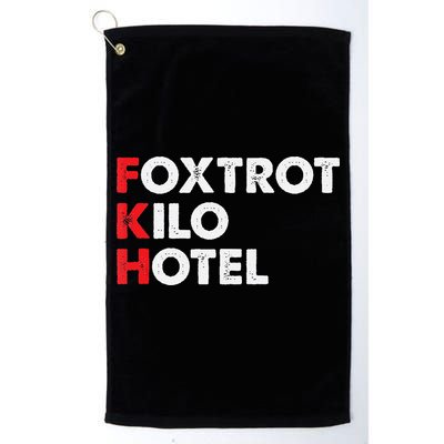 Foxtrot Kilo Hotel Fkh Funny Kamala Golf Towel