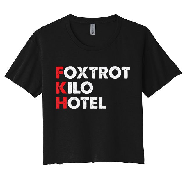 Foxtrot Kilo Hotel Fkh Funny Kamala Crop Top