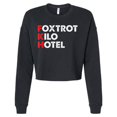 Foxtrot Kilo Hotel Fkh Funny Kamala Cropped Pullover Crew