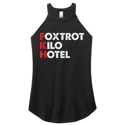 Foxtrot Kilo Hotel Fkh Funny Kamala Women's Perfect Tri Rocker Tank