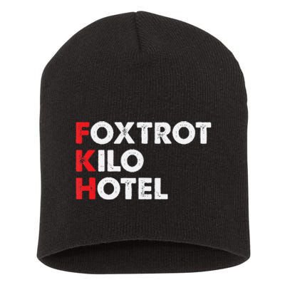 Foxtrot Kilo Hotel Fkh Funny Kamala Short Acrylic Beanie