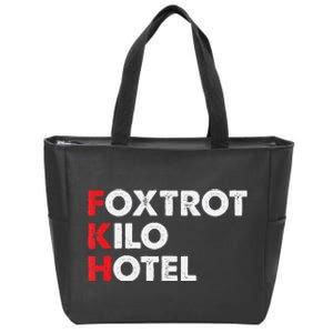 Foxtrot Kilo Hotel Fkh Funny Kamala Zip Tote Bag