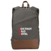 Foxtrot Kilo Hotel Fkh Funny Kamala Cotton Canvas Backpack