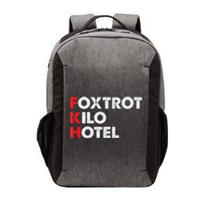 Foxtrot Kilo Hotel Fkh Funny Kamala Vector Backpack