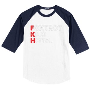 Foxtrot Kilo Hotel Fkh Funny Kamala Baseball Sleeve Shirt