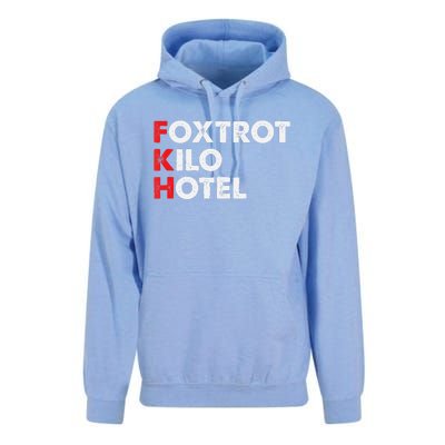 Foxtrot Kilo Hotel Fkh Funny Kamala Unisex Surf Hoodie