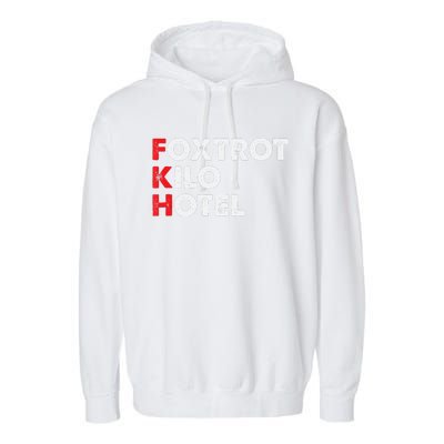 Foxtrot Kilo Hotel Fkh Funny Kamala Garment-Dyed Fleece Hoodie