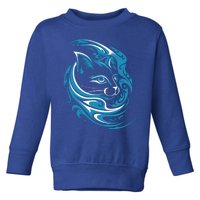 Funny Kamala Harris Cat Ladies Blue Cat Wave For Kamala Great Gift Toddler Sweatshirt