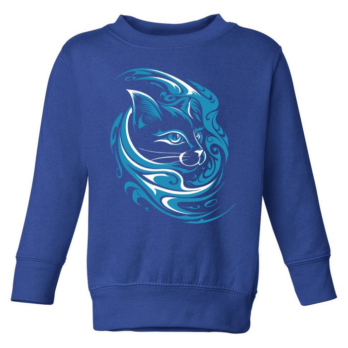 Funny Kamala Harris Cat Ladies Blue Cat Wave For Kamala Great Gift Toddler Sweatshirt