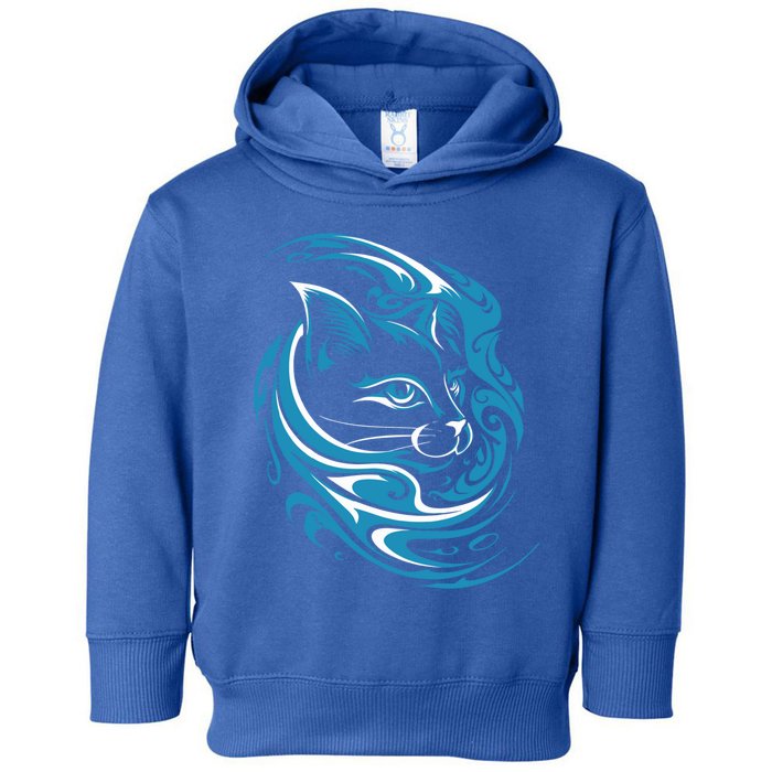 Funny Kamala Harris Cat Ladies Blue Cat Wave For Kamala Great Gift Toddler Hoodie