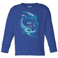 Funny Kamala Harris Cat Ladies Blue Cat Wave For Kamala Great Gift Toddler Long Sleeve Shirt