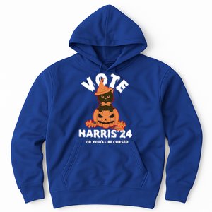 Funny Kamala Harris Halloween 2024 Harris Cat Halloween Cool Gift Hoodie