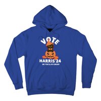 Funny Kamala Harris Halloween 2024 Harris Cat Halloween Cool Gift Hoodie