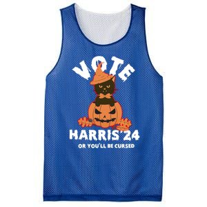 Funny Kamala Harris Halloween 2024 Harris Cat Halloween Cool Gift Mesh Reversible Basketball Jersey Tank