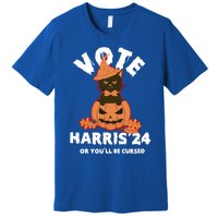 Funny Kamala Harris Halloween 2024 Harris Cat Halloween Cool Gift Premium T-Shirt