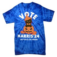 Funny Kamala Harris Halloween 2024 Harris Cat Halloween Cool Gift Tie-Dye T-Shirt