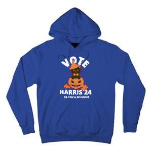 Funny Kamala Harris Halloween 2024 Harris Cat Halloween Cool Gift Tall Hoodie