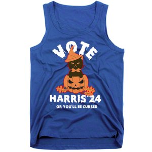 Funny Kamala Harris Halloween 2024 Harris Cat Halloween Cool Gift Tank Top