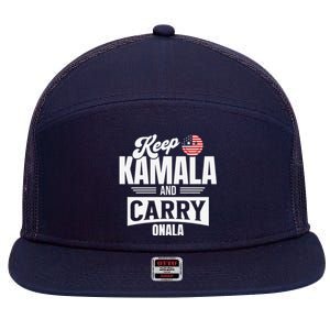 Funny Kamala Harris President 7 Panel Mesh Trucker Snapback Hat