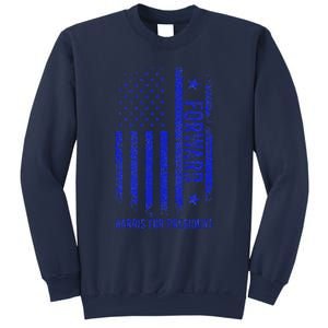 Forward Kamala Harris 2024 Usa Flag Political Sweatshirt