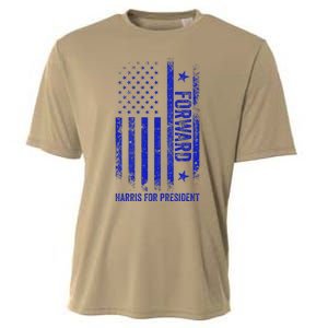 Forward Kamala Harris 2024 Usa Flag Political Cooling Performance Crew T-Shirt