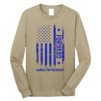 Forward Kamala Harris 2024 Usa Flag Political Long Sleeve Shirt